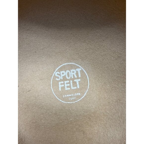 Vintage Women's Beige Sport Felt Bowler Hat One Size 22in Circumference - Picture 6 of 7